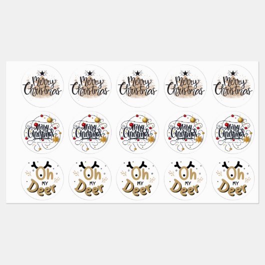 クリスマス ラベル (シート)