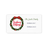 クリスマス ラベル (正面)