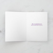 クリスマス・ラベンダー・パープル・ポインセッタ夫人のために シーズンカード (内部)