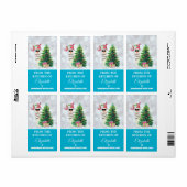 クリスマス・ラマの台所から ラベル (フルシート)