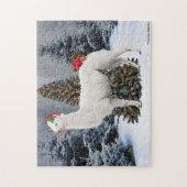 「クリスマス・ラマ」 ジグソーパズル (縦)