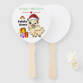 クリスマス ラマ ハンド ファン (正面&裏面)