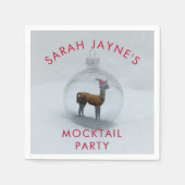 クリスマス ラマ パーティー ペーパーナプキン スタンダードカクテルナプキン (正面)