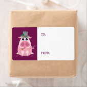 クリスマス・ラリー・ザ・ピグ ラベル (インサイチュ)