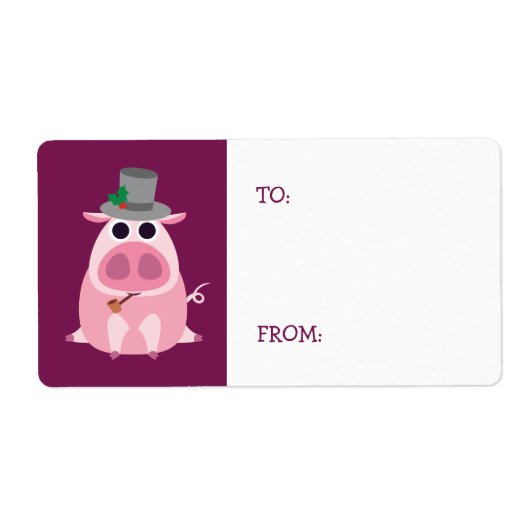 クリスマス・ラリー・ザ・ピグ ラベル (正面)