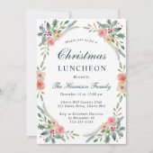 クリスマス ランチョン 冬の花と緑 招待状 (正面)