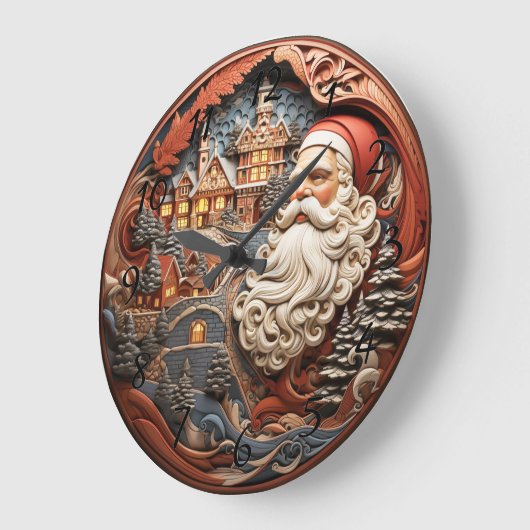クリスマス ラージ壁時計 (傾斜)