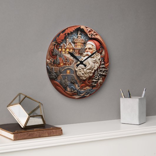 クリスマス ラージ壁時計 (オフィス)