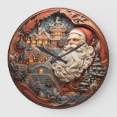 クリスマス ラージ壁時計 (正面)
