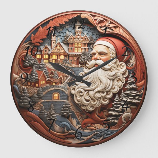 クリスマス ラージ壁時計 (正面)