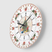 クリスマス ラージ壁時計 (傾斜)