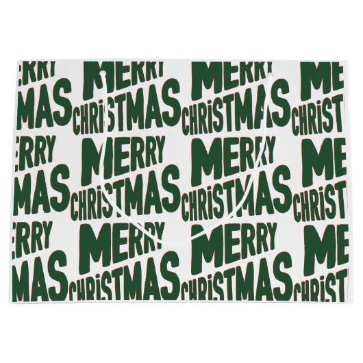 クリスマス ラージ ギフト バッグ ラージペーパーバッグ (正面)