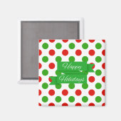 クリスマス ラージ ドット パターン マグネット (正面/裏面)