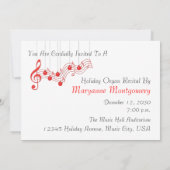 クリスマス・リサイタル、赤いレース 招待状 (裏面)