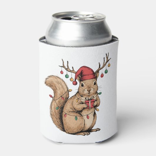 クリスマス リス トナカイ ツノ Xmas ライト 缶クーラー (缶正面)