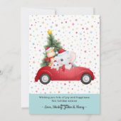 クリスマス・リトル・スターズ・エレファントフレンズ4写真 シーズンカード (裏面)