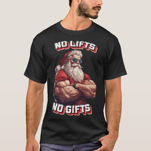 クリスマス – リフトなしギフトBuff Santa Present Tシャツ (正面)