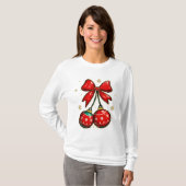 クリスマス リボン オーナメント Tシャツ (正面フル)