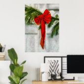 クリスマス – リボン ポスター (ホームオフィス)