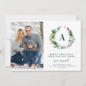 クリスマス・リース引っ越しのお知らせ シーズンカード (正面)