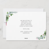 クリスマス・リース引っ越しのお知らせ シーズンカード (裏面)