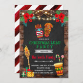 クリスマス・ルアウ・テーマ 招待状 (正面/裏面)
