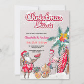 クリスマス ルアウ トロピカル サンタ ご招待カード 招待状 (正面)