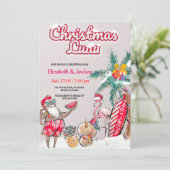 クリスマス ルアウ トロピカル サンタ ご招待カード 招待状 (スタンド正面)