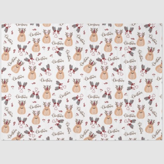 クリスマス・ルドルフとミトン 薄葉紙 (正面)