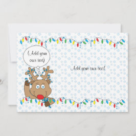 クリスマス·ルドルフ2面/フラット/カード/& env 7"x5" シーズンカード