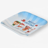 クリスマス・ルドルフ・ザ・トナカイとフレンズ広場 ペーパープレート (傾斜あり)