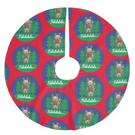 クリスマス・ルドルフ ブラッシュドポリエステルツリースカート