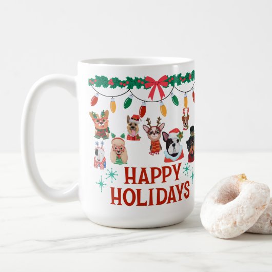 クリスマス ルーフ コーヒーマグ 15oz コーヒーマグカップ (ドーナツ)