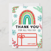 クリスマス レインボー サンクス ギフト カード ホルダー (正面)