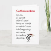 クリスマス・レター – おもしろいクリスマス シーズンカード (正面)