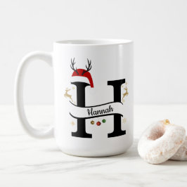 クリスマス レター H アルファベット コーヒーマグカップ