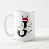 クリスマス レター J アルファベット コーヒーマグカップ (左)