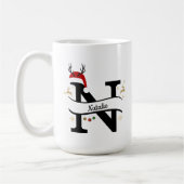 クリスマス レター N アルファベット コーヒーマグカップ (左)