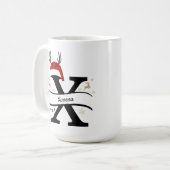 クリスマス レター X アルファベット コーヒーマグカップ (正面左)