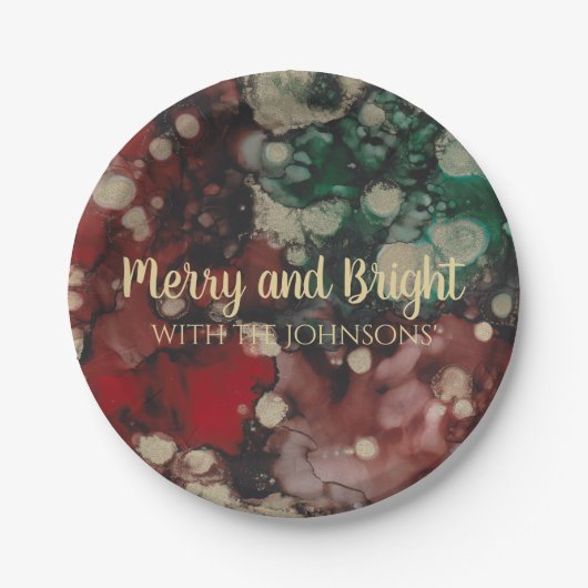 クリスマス・レッズとゴールズ ペーパープレート (正面)