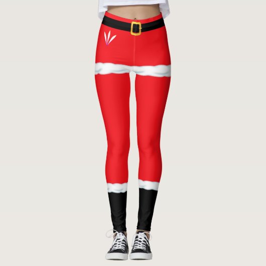 クリスマス レッドエルフ サンタクロース レギンス (正面)