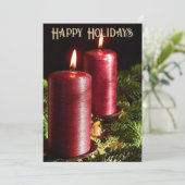 クリスマス レッド キャンドル 冬のホリデー (スタンド正面)