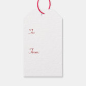 クリスマス レッド グリッター ギフト タグ (裏面)