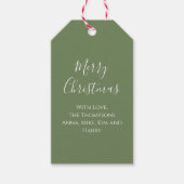 クリスマス レッド グリーン クラシック プライド ホリデー ギフトタグ (正面)