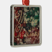 クリスマス・レッド、グリーン、ゴールド メタルオーナメント (右)
