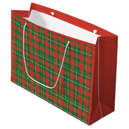 クリスマス レッド グリーン チェック ラージペーパーバッグ