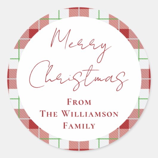 クリスマス レッド グリーン ベリー グリーンナリー ファミリー ラウンドシール (正面)