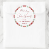 クリスマス レッド グリーン ベリー グリーンハウス ファミリー ラウンドシール (バッグ)