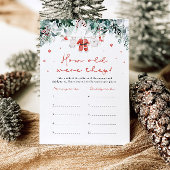 クリスマス・レッド・サンタ・ベイビー・シャワー　彼らは何歳だったのか 招待状