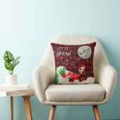 クリスマス レッド トラクター 林業労働者 バッファロー プライド クッション (椅子)